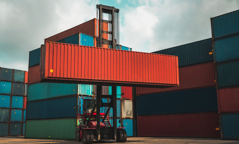 Online container booking for global shipping logistics